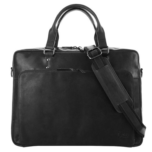 Laptoptasche X-ZONE, Damen, Gr. B/H/T: 42cm x 32cm x 11cm onesize, schwarz, Leder, gepflegt, Taschen, echt Leder