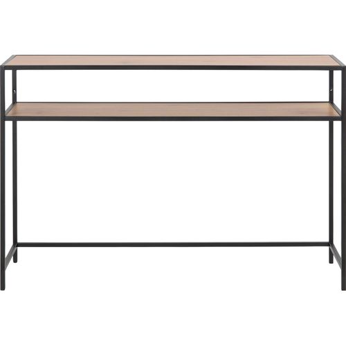 Konsolentisch ACTONA GROUP, braun (matt wildeiche, matt schwarz, matt wildeiche), B:120cm H:79cm T:35cm, Tische, Metallgestell und 1 Einlegeboden, Breite 120 cm, in weiteren Varianten