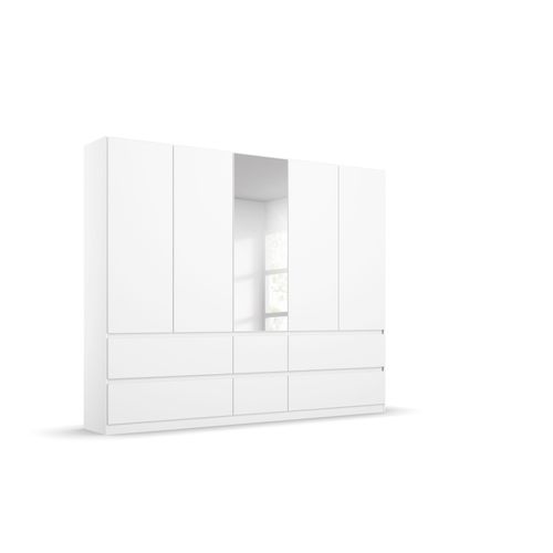 Drehtürenschrank RAUCH "Madrid", weiß, B:226cm H:210cm T:54cm, Holzwerkstoff, Schränke, Drehtürenschrank, mit oder ohne Beleuchtung