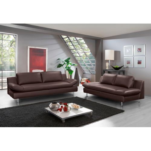 2-Sitzer PLACES OF STYLE "Redding" Sofas Gr. B/H/T: 191cm x 80cm x 90cm, NaturLEDER Madras, braun In Naturleder