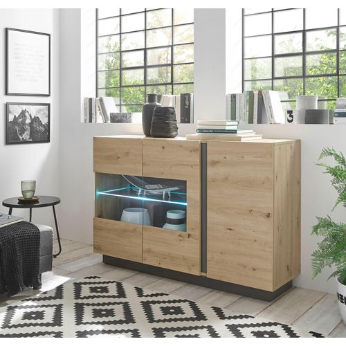 Sideboard INOSIGN "CLAiR Sideboard 51", braun (eiche artisan), B:138cm H:91cm T:40cm, Sideboards, Sideboard, Breite 138 cm