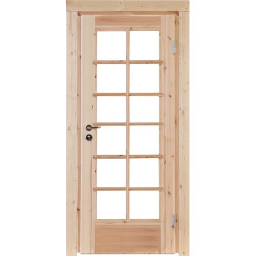 Gartenhaustür WOLFF "Nils 44" Türen Gr. 83cm, beige (natur) BxH: 83,5x196,5 cm