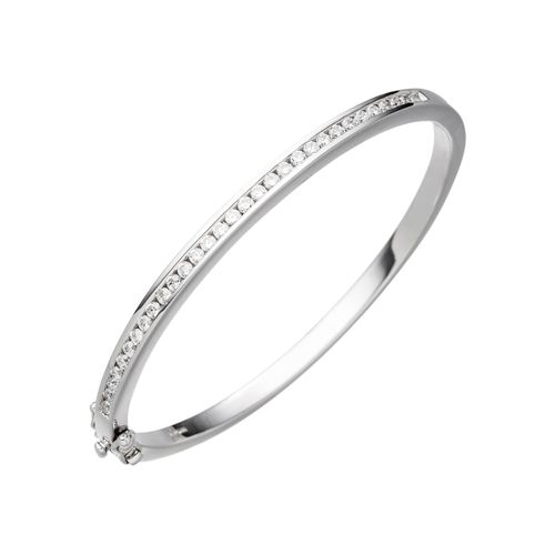 Armreif JOBO Armbänder Gr. Silber 925 (Sterlingsilber), silberfarben (silber 925) Damen 925 Silber mit Zirkonia