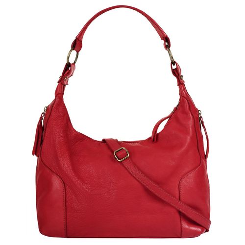 Shopper SAMANTHA LOOK, Damen, Gr. B/H/T: 41cm x 30cm x 11cm onesize, rot, Leder, Taschen, echt Leder, Made in Italy