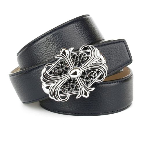 Ledergürtel ANTHONI CROWN, Damen, Gr. 100, schwarz, Leder, unifarben, Gürtel, mit eleganter Motiv-Schließe