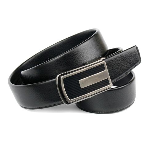 Ledergürtel ANTHONI CROWN, Damen, Gr. 105, schwarz, Leder, unifarben, Gürtel, Eleganter Gürtel in Hirschprägung, Stufenlose Weitenregulierung