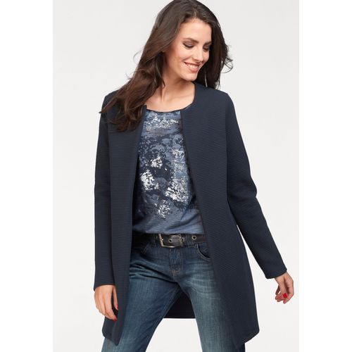 Longblazer ANISTON SELECTED Gr. 34, blau (marine) Damen Blazer in modischer Länge Bestseller