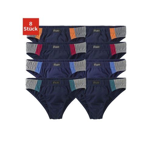 Slip LE JOGGER, Herren, Gr. 6, blau (marine), Jersey, Obermaterial: 95% Baumwolle, 5% Elasthan, körpernah, Unterhosen, optimale Passform durch Baumwoll-Stretch