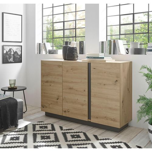 Sideboard INOSIGN "CLAiR Sideboard 52", braun (eiche artisan), B:138cm H:91cm T:40cm, Sideboards, Sideboard, Breite 138 cm