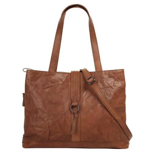 Aktentasche SPIKES & SPARROW Gr. B/H/T: 40cm x 29cm x 13cm onesize, braun (cognac) Damen Taschen echt Leder