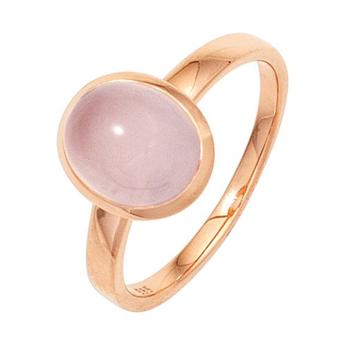 Goldring JOBO Gr. 58, rosa (roségold 585), Fingerringe, Damen, 58, Roségold 585, Rosu00e9gold 585, 585 Roségold mit Rosenquarz