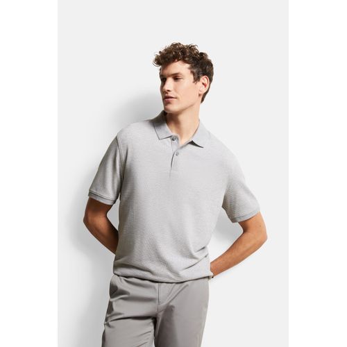 Poloshirt BUGATTI Gr. XXL, grau (hellgrau) Herren Shirts in 2-tone-Optik