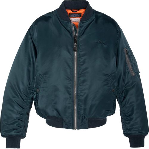 Bomberjacke SCHOTT NYC, Herren, Gr. M, blau (navy), Softshell, Obermaterial: 100% Nylon, unifarben mit Farbeinsätzen, Basic, gerade, unten schmal hüftlang, Langarm eingesetzt,Puffärmel Windstopperbündchen mit innenliegendem Gummizug, Jacken, mit zusätzlichen Armtaschen