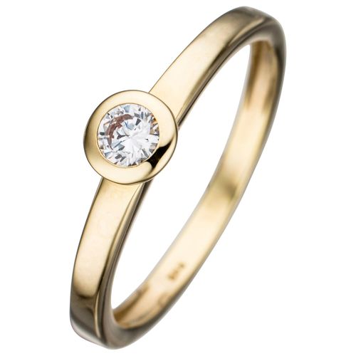 Goldring JOBO Fingerringe Gr. 62, Gelbgold 333, goldfarben (gelbgold 333) Damen 333 Gold mit Zirkonia