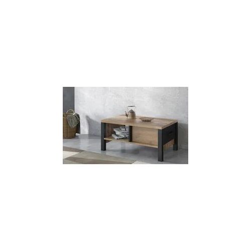 Couchtisch HOME AFFAIRE "Olin" Tische Gr. B/H/T: 90cm x 42cm x 56cm, schwarz (appenzeller fichte/schwarz matt + appenzeller fichte) Breite 90 cm