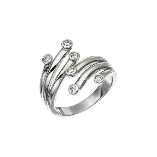 Silberring JOBO Fingerringe Gr. 62, Silber 925 (Sterlingsilber), silberfarben (silber 925) Damen 925 Silber mit Zirkonia