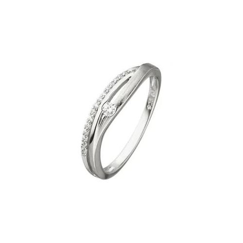 Silberring JOBO Fingerringe Gr. 64, Silber 925 (Sterlingsilber), silberfarben (silber 925) Damen 925 Silber mit Zirkonia