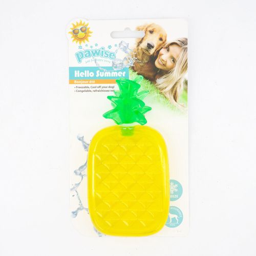Gelbes Hundespielzeug mit Kühleffekt
