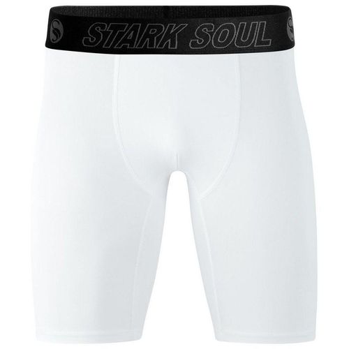 Stark Soul® Funktionsshorts Compression Short - Kompressionshose kurz mit elastischem Bund, weiß