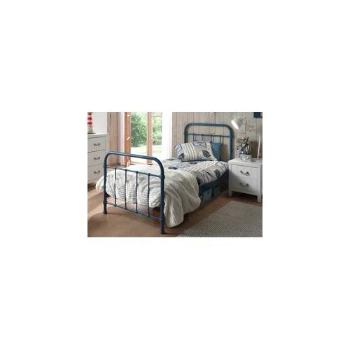 Kinderbett VIPACK Betten Gr. Liegefläche B/L: 90cm x 200cm H: 100cm, kein Härtegrad, ohne Matratze, blau Kinder Metallbett, Jugendbett, Einzelbett mit Lattenrost