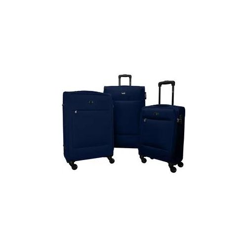 Trolleyset TRAVEL PAL "Neapel" blau Koffer-Sets Kofferset Reisegepäck Weichschalen-Trolley-Set mit Zahlenschloss