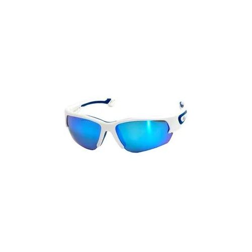 Sonnenbrille F2 weiß (weiß-blau) Damen Brillen schwimmfähige Sportbrille, unisex, Halbrand