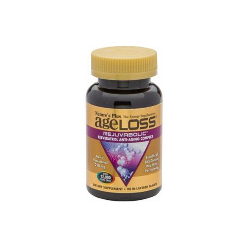 Natures Plus AgeLoss® REJUVABOLIC Resveratrol Anti-Aging Complex 90 Tabletten