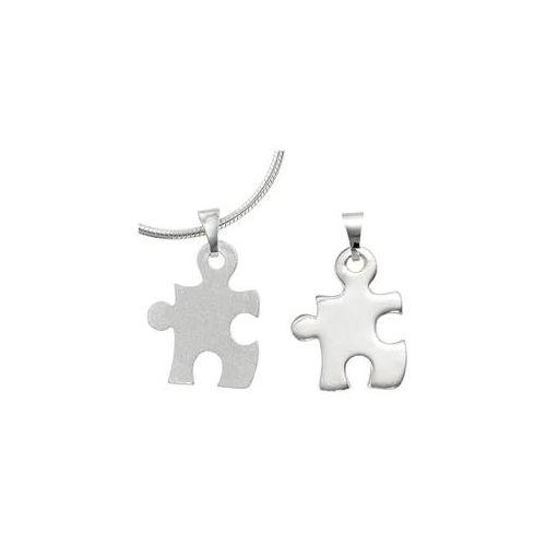 Puzzle-Anhänger JOBO "Partneranhänger" Schmuckanhänger Gr. Silber 925 (Sterlingsilber), silberfarben (silber 925) 925 Silber