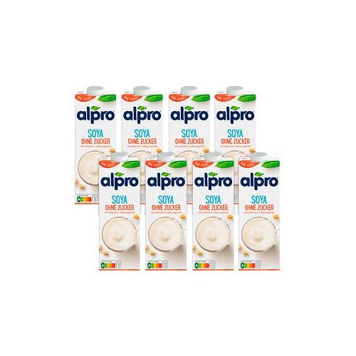 alpro® ohne Zucker Sojadrink 8 x 1,0 l
