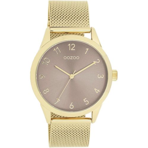 Quarzuhr OOZOO, gold (goldfarben, braun), Armbanduhren, Damen, Armbanduhr für Damen & Herren, unisex, analog