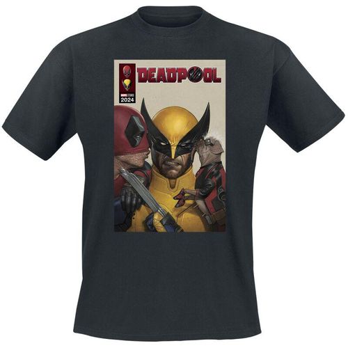 Deadpool 3 - Deadpool Kisses to Wolverine T-Shirt schwarz in 3XL