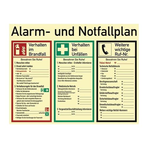 Promat - Alarm-/Notfallplan L620xB480 mm Kunststoff
