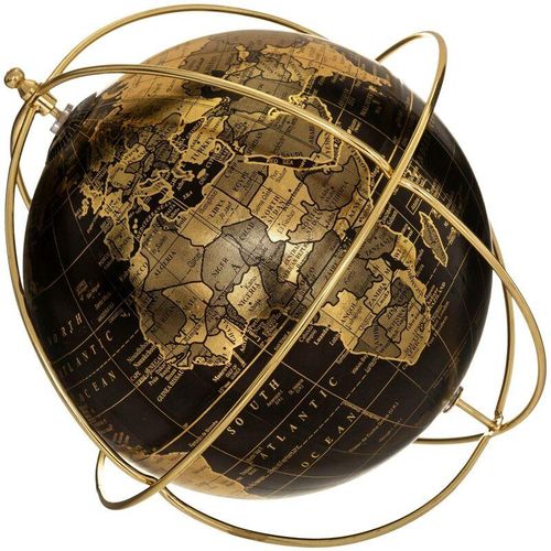 Deko-Globus mit goldenem Gestell, ø 21 cm