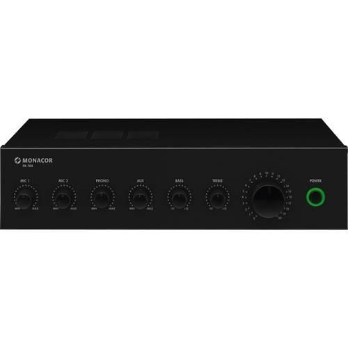 Monacor PA-704 ELA-Verstärker 70 W 4-Kanal