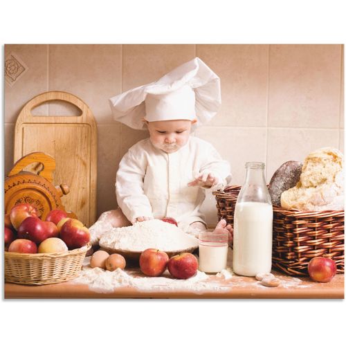 Artland Wandbild »Küche Junge Kind Backen«, Bilder von Kindern, (1 St.), als Alubild, Outdoorbild, Leinwandbild, Poster, Wandaufkleber