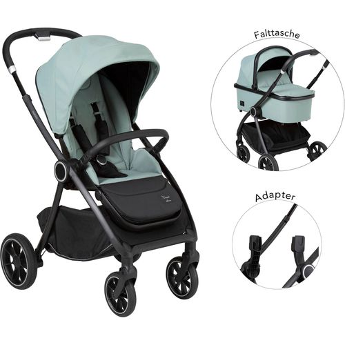 Kombi-Kinderwagen HARTAN "Verso" grün (mint) Baby Kinderwagen Inkl. Adapter für Babyschale Gruppe 0