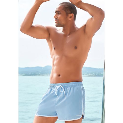 Badeshorts CHIEMSEE Gr. XXL (58/60), N-Gr, blau Herren Badehosen mit Kontrastpiping