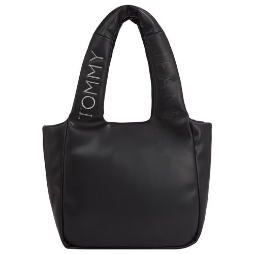 Shopper TOMMY JEANS Gr. B/H/T: 34cm x 26,5cm x 14,5cm, schwarz Damen Taschen