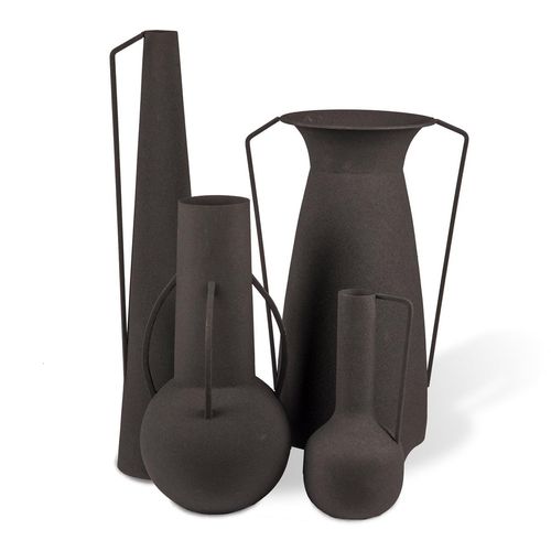 Pols Potten - Roman Vase, mattschwarz (4er-Set)