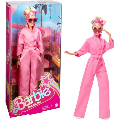 Mattel Puppe Barbie The Movie - Margot Robbie als Barbie: Puppe im rosa Jumpsuit