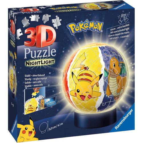 Ravensburger Puzzle 3D Puzzleball Nachtlicht Pokémon