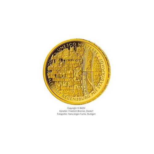 1/2 Unze Gold 100 Euro Deutschland 2016 UNESCO Welterbe - Regensburg