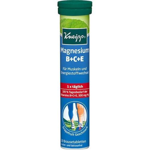 Kneipp Gesundheit Nahrungsergänzungsmittel BrausetablettenMagnesium + Vitamine B + C + E Brausetabletten