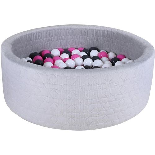 Knorrtoys® Bällebad »Soft, Geo Grey«, mit 300 Bällen creme/Grey/rose; Made in Europe