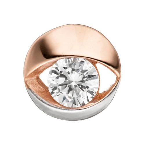 Runder Anhänger JOBO Schmuckanhänger Gr. Roségold 333, rosegold (roségold 333) Damen rund 333 Roségold bicolor mit Zirkonia