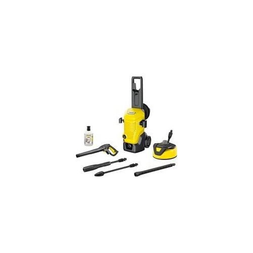 Hochdruckreiniger K 4 WCM Premium Home gelb/schwarz, mit Dreckfräser, Schlauchtrommel und Flächenreiniger
