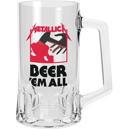 Metallica Bier 'Em All Bierkrug klar