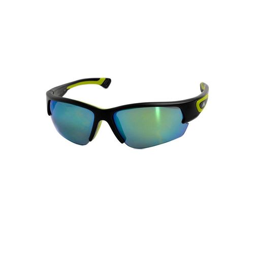 Sonnenbrille F2 schwarz (schwarz-grün) Damen Brillen schwimmfähige Sportbrille, unisex, Halbrand