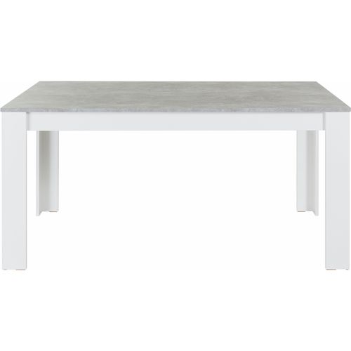 Esstisch HOMEXPERTS "Zabona" Tische Gr. B/H/T: 160 cm x 75 cm x 90 cm, weiß (weiß, beton, optik, weiß) Homexperts Esstisch, Breite 160 cm
