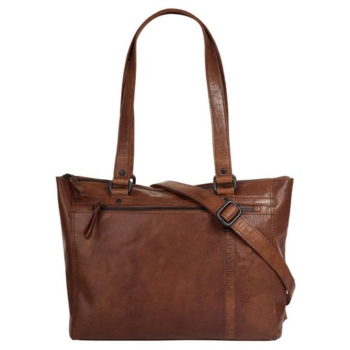 Shopper SPIKES & SPARROW Gr. B/H/T: 30cm x 26cm x 9cm onesize, braun (cognac) Damen Taschen echt Leder